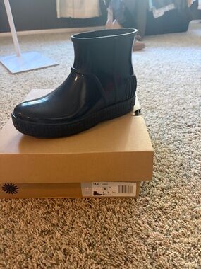 UGG Kids Black Short Rain Boots